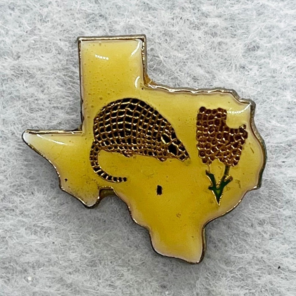 🔮 5/$25 Vintage Texas Armadillo Pin